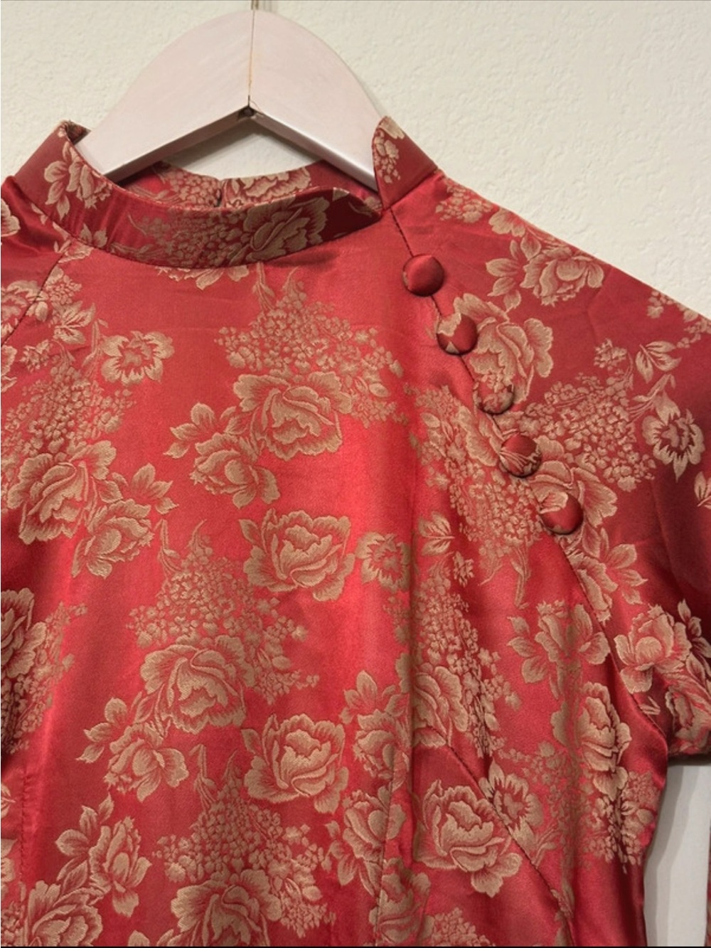 Ao Dai Red Gold Small